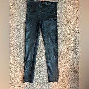 SPANX Faux Leather Black Leggings